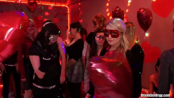 Masquerade turns into a super hot swinger party with spoiled buxom sluts
