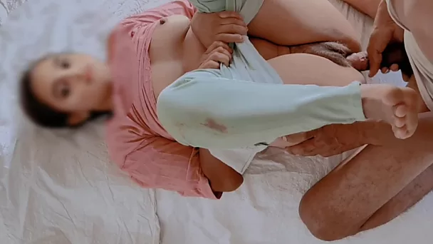 Lovely Petite Desi Teen Cutie Gets Her Hairy Tight Pussy Drilled & Jizzed
