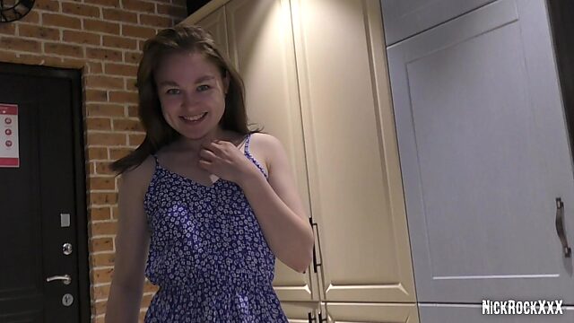 Charming teen fed and stuffed big cock in hardcore POV sex action