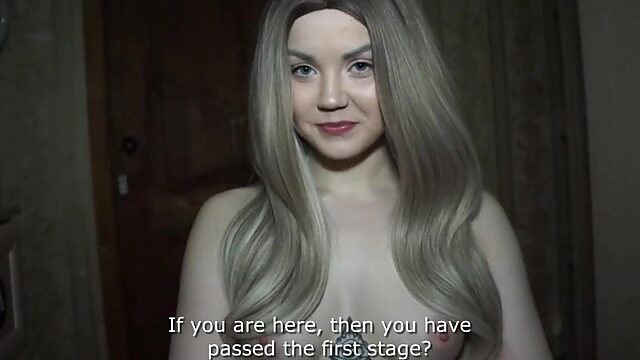 Met a hot blonde on the street and brought her home to fuck POV