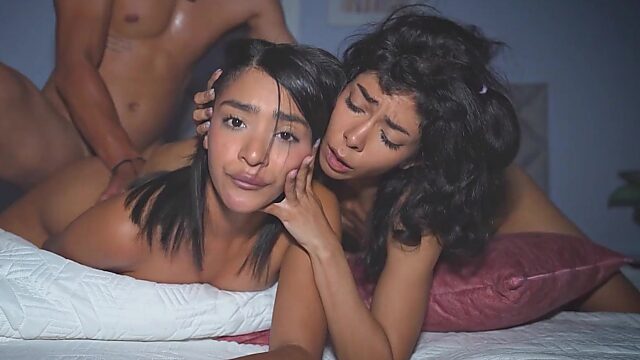 Two horny girls are going to be beautifully wrecked by his dick