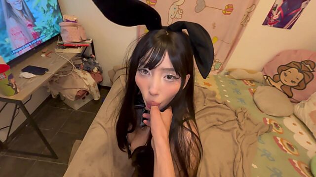 Latina bunny gets her wet pussy pounded after the Halloween party